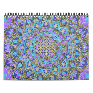 Flower Of Life - Mandala India Style 2 Calendar