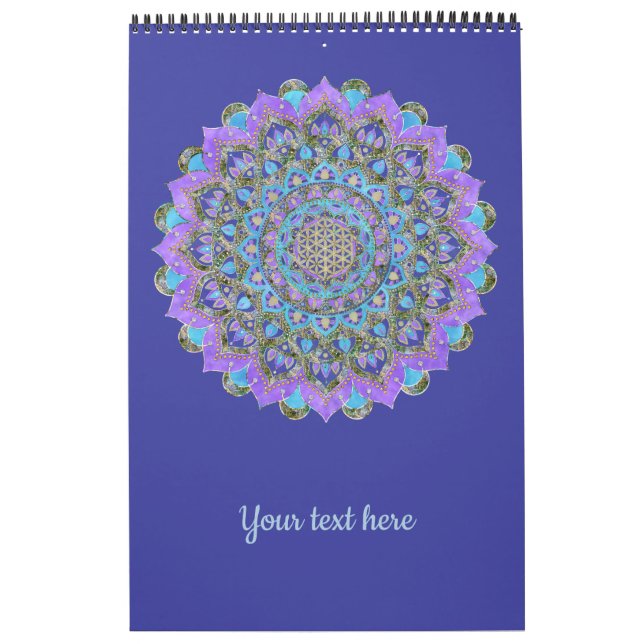 Flower Of Life - Mandala India Style 2 Calendar (Cover)