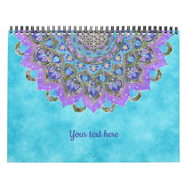 Flower Of Life - Mandala India Style 2 Calendar (Cover)