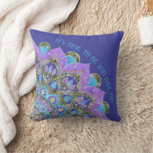 Flower Of Life - Mandala India Style 2 Cushion