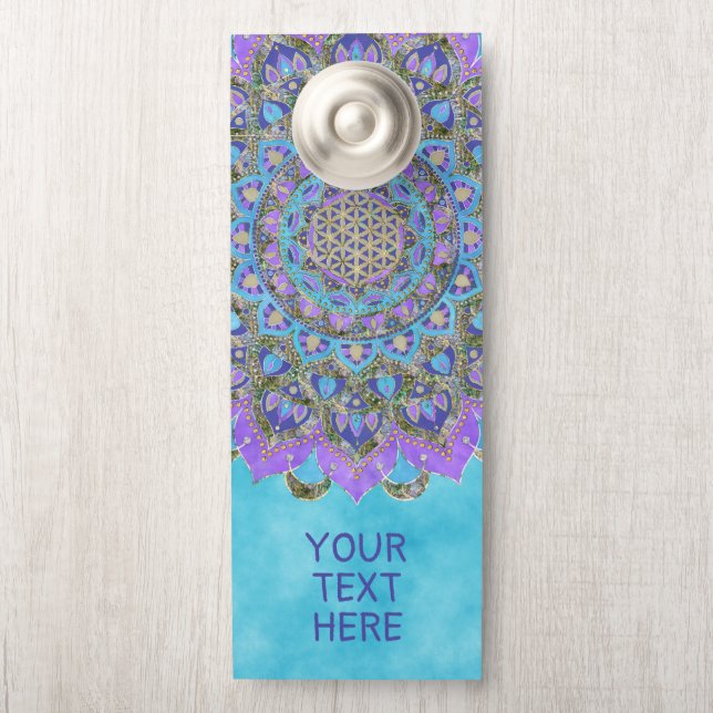 Flower Of Life - Mandala India Style 2 Door Hanger (On Knob)