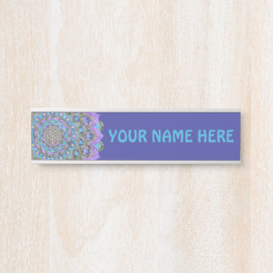 Flower Of Life - Mandala India Style 2 Door Sign
