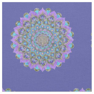 Flower Of Life - Mandala India Style 2 Fabric