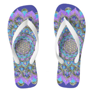 Flower Of Life - Mandala India Style 2 Flip Flops