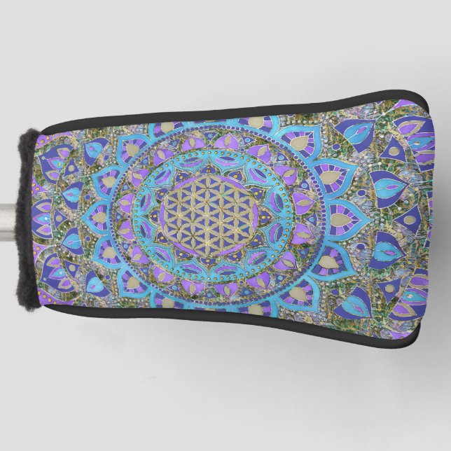 Flower Of Life - Mandala India Style 2 Golf Head Cover (Front)