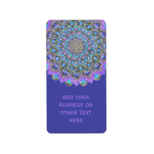 Flower Of Life - Mandala India Style 2 Label