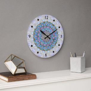 Flower Of Life - Mandala India Style 2 Large Clock