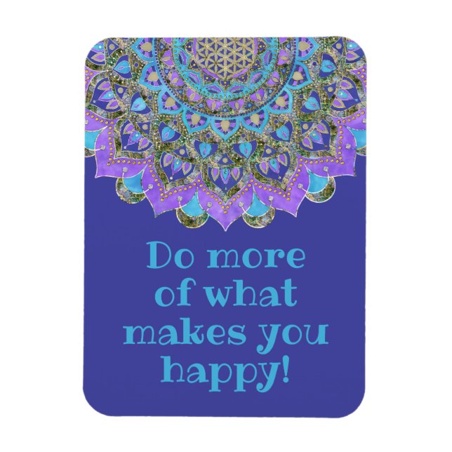 Flower Of Life - Mandala India Style 2 Magnet (Vertical)