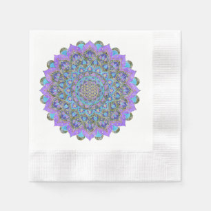 Flower Of Life - Mandala India Style 2 Napkin