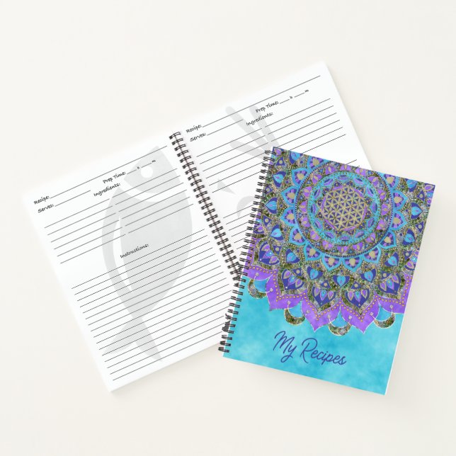 Flower Of Life - Mandala India Style 2 Notebook (Inside)