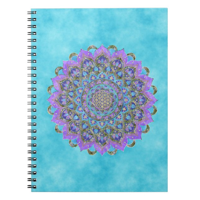 Flower Of Life - Mandala India Style 2 Notebook (Front)