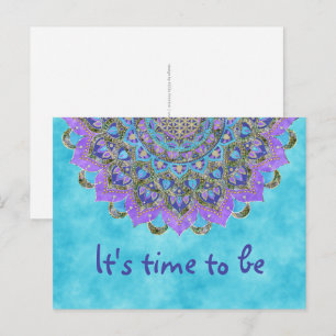 Flower Of Life - Mandala India Style 2 Postcard