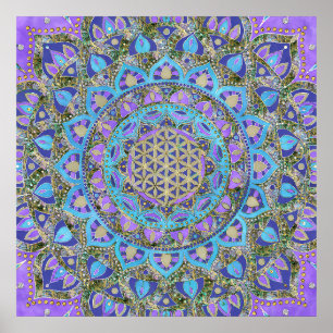 Flower Of Life - Mandala India Style 2 Poster