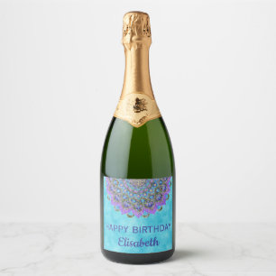 Flower Of Life - Mandala India Style 2 Sparkling Wine Label