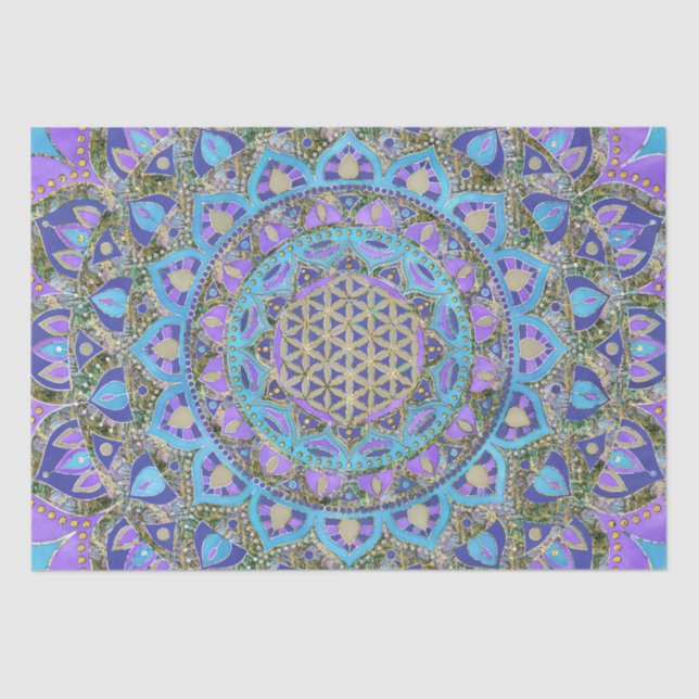 Flower Of Life - Mandala India Style 2 Tissue Paper (Front)