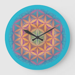 Flower of Life Mandala Large Clock