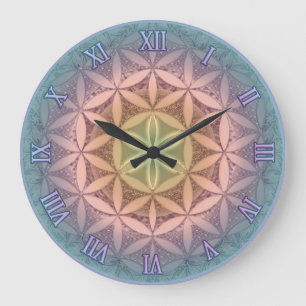 Flower of Life Mandala Large Clock