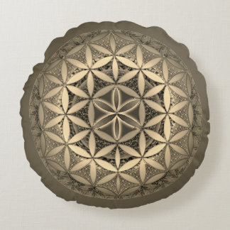 Flower of Life Mandala Round Cushion