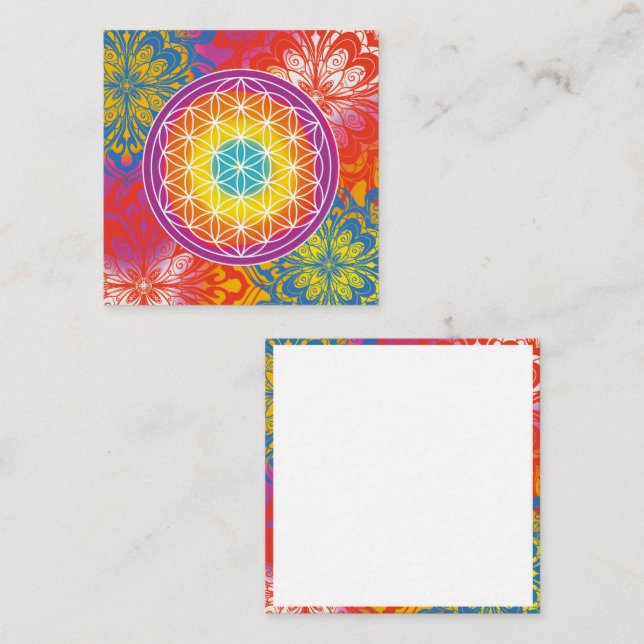 Flower of life mandala zen enclosure card (Front/Back)