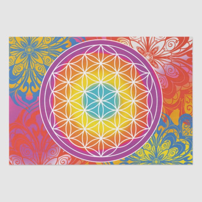 Flower of life mandala zen tissue paper (Front)