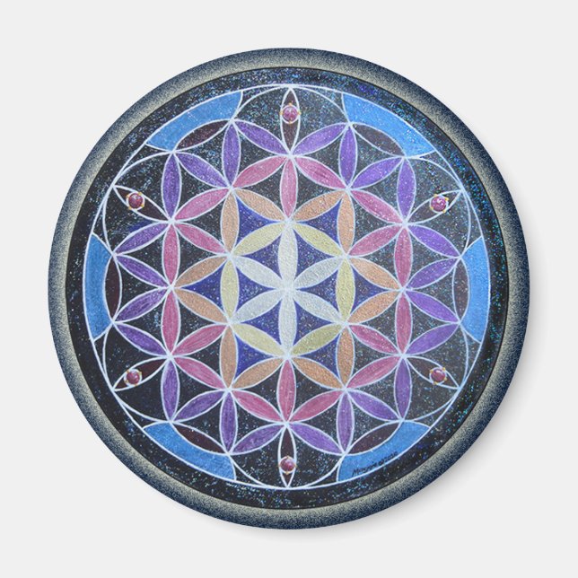 Flower of Life Mandela Magnet (Front)