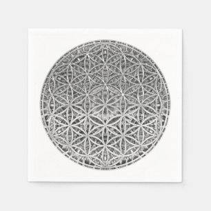 FLOWER OF LIFE - Medal Silver Napkin
