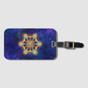 Flower of life Merkaba Star - Sacred Geometry Luggage Tag