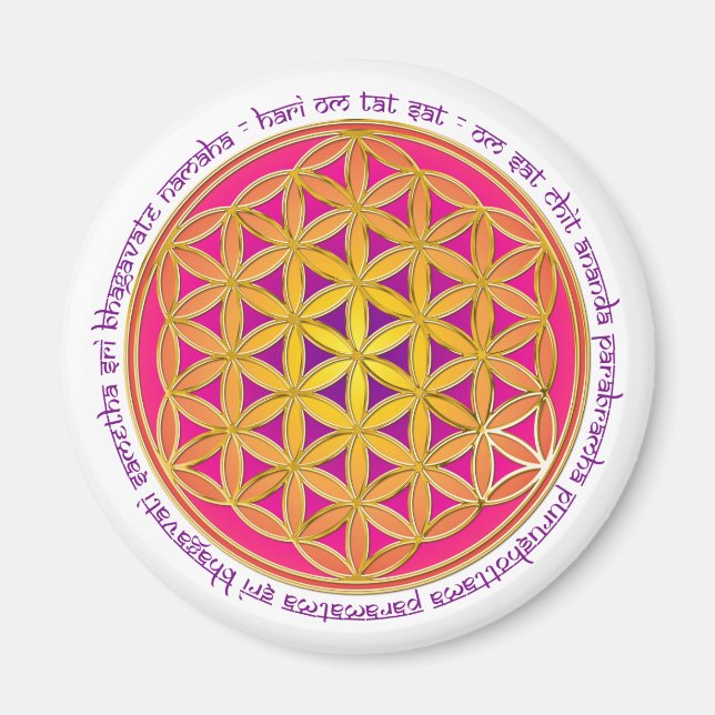 Flower Of Life / Moola Mantra Magnet (Front)