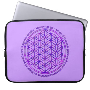 Flower Of Life - Moola Mantra - violet Laptop Sleeve