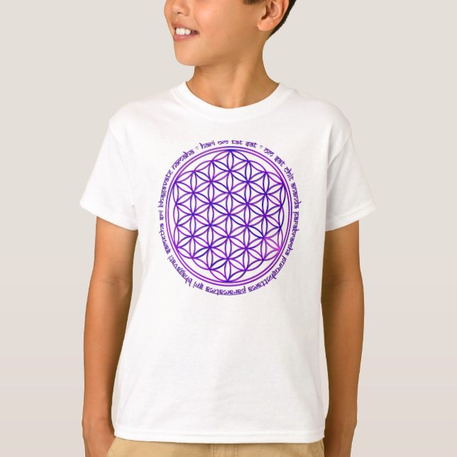 Flower Of Life - Moola Mantra - violet T-Shirt (Front)