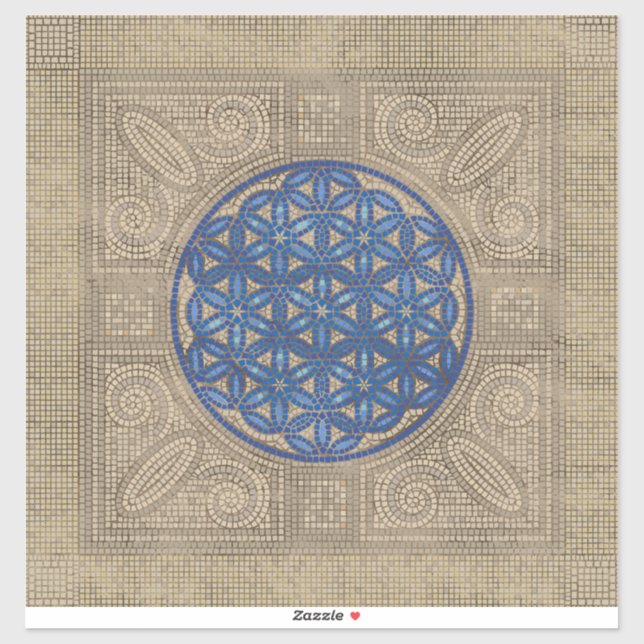 Flower of Life Mosaic Tile Ornament N2 (Sheet)