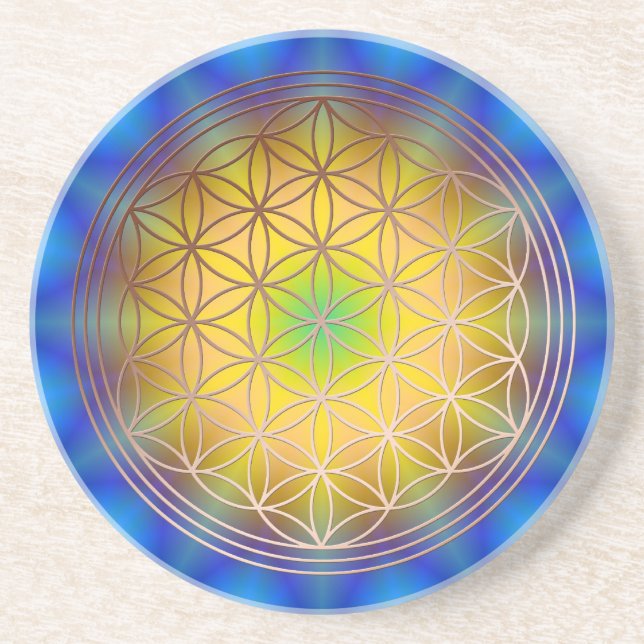 Flower of Life Motive 10 Coaster (Front)