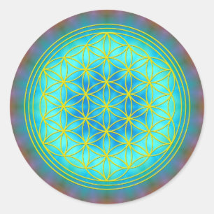 Flower of Life Motive 11 Classic Round Sticker