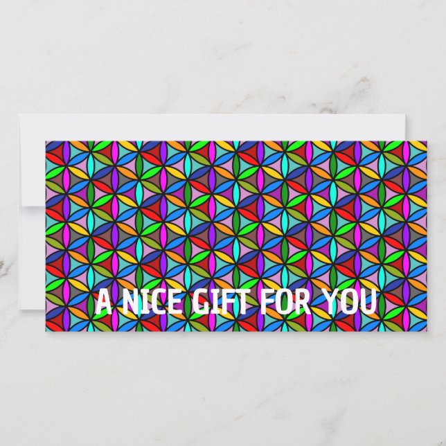 FLOWER OF LIFE - multi coloured gradients pattern  (Front)