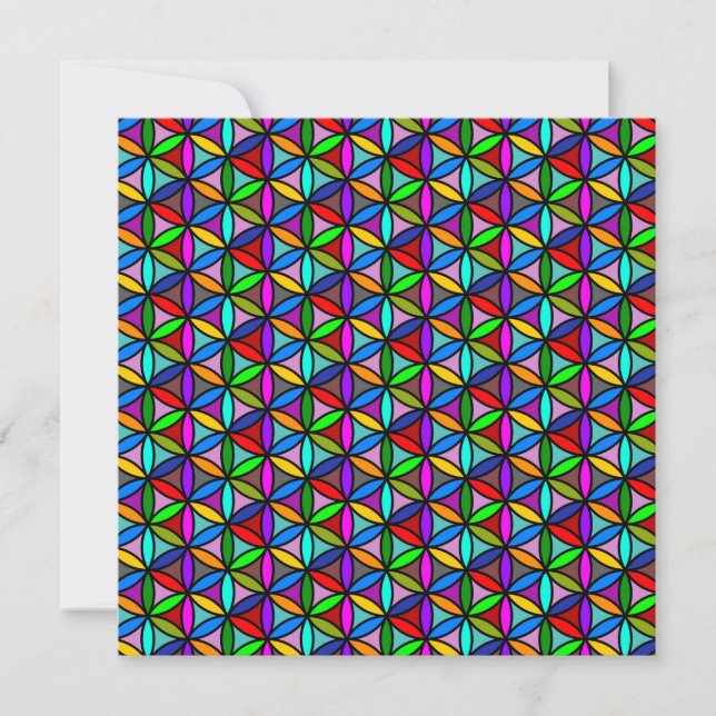 FLOWER OF LIFE - multi coloured gradients pattern  (Front)