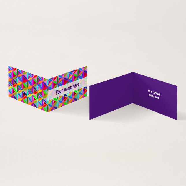FLOWER OF LIFE - multi coloured gradients pattern Business Card (Inside and Outside)