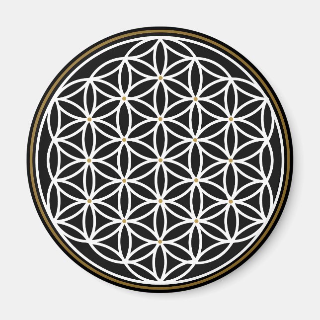 FLOWER OF LIFE MYSTICAL SYMBOL MAGNET (Front)