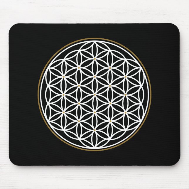FLOWER OF LIFE MYSTICAL SYMBOL MOUSE MAT (Front)