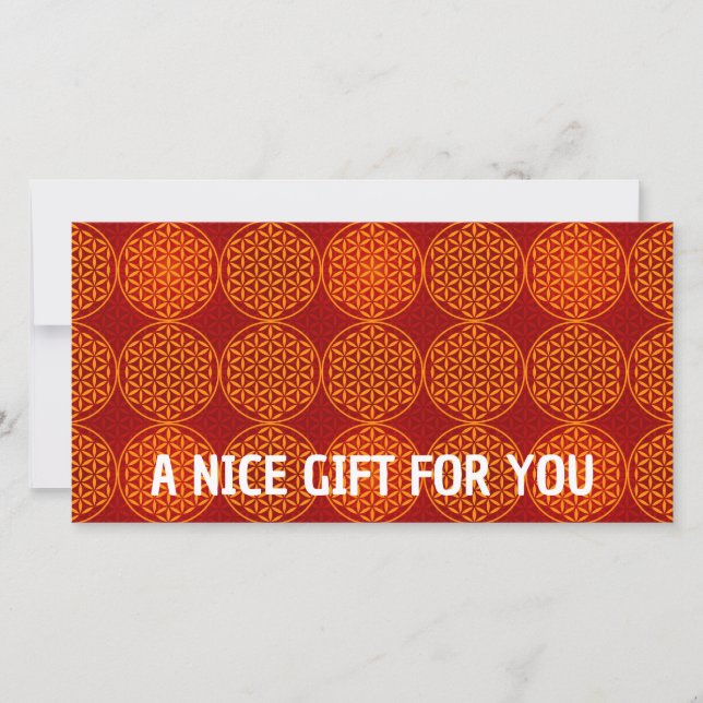 FLOWER OF LIFE - orange red pattern (Front)