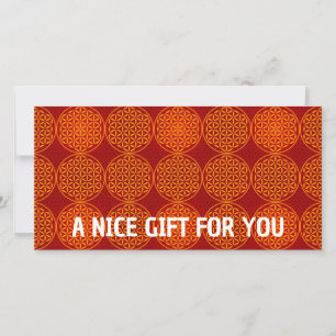 FLOWER OF LIFE - orange red pattern