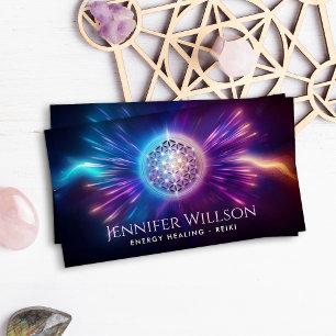 Flower of life Ornament - Cosmic Energy Flow Business Card
