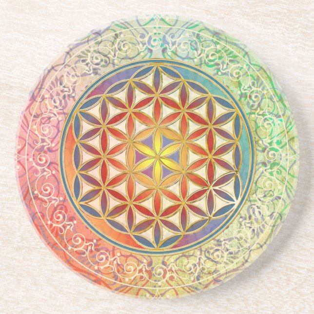 Flower of Life - Ornament I Coaster (Front)