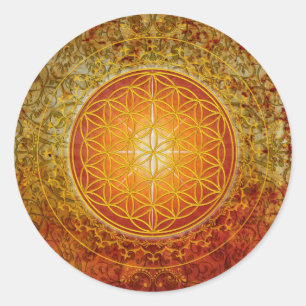 Flower of Life - Ornament III Classic Round Sticker