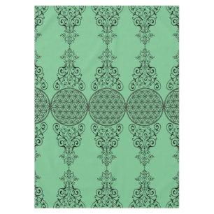 Flower Of Life - ornaments black I + your backgr. Tablecloth
