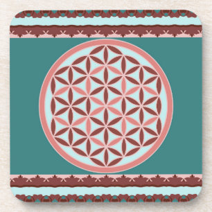 "Flower of Life – Pastel & Earthy Harmony" Coaster