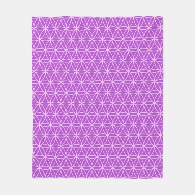 Flower of Life Pattern Fleece Blanket (Front)