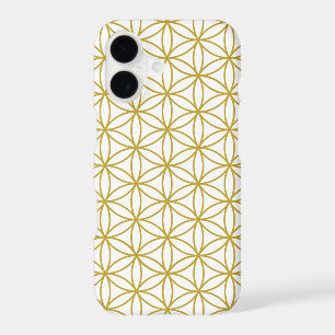 Flower of Life Pattern – Gold on White