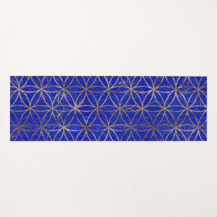 Flower of life pattern - Lapis Lazuli and Gold Yoga Mat