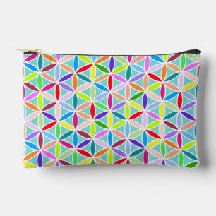 Flower of Life Pattern – Multicoloured Accessory Pouch