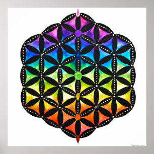 Flower of Life Poster By Megaflora Design